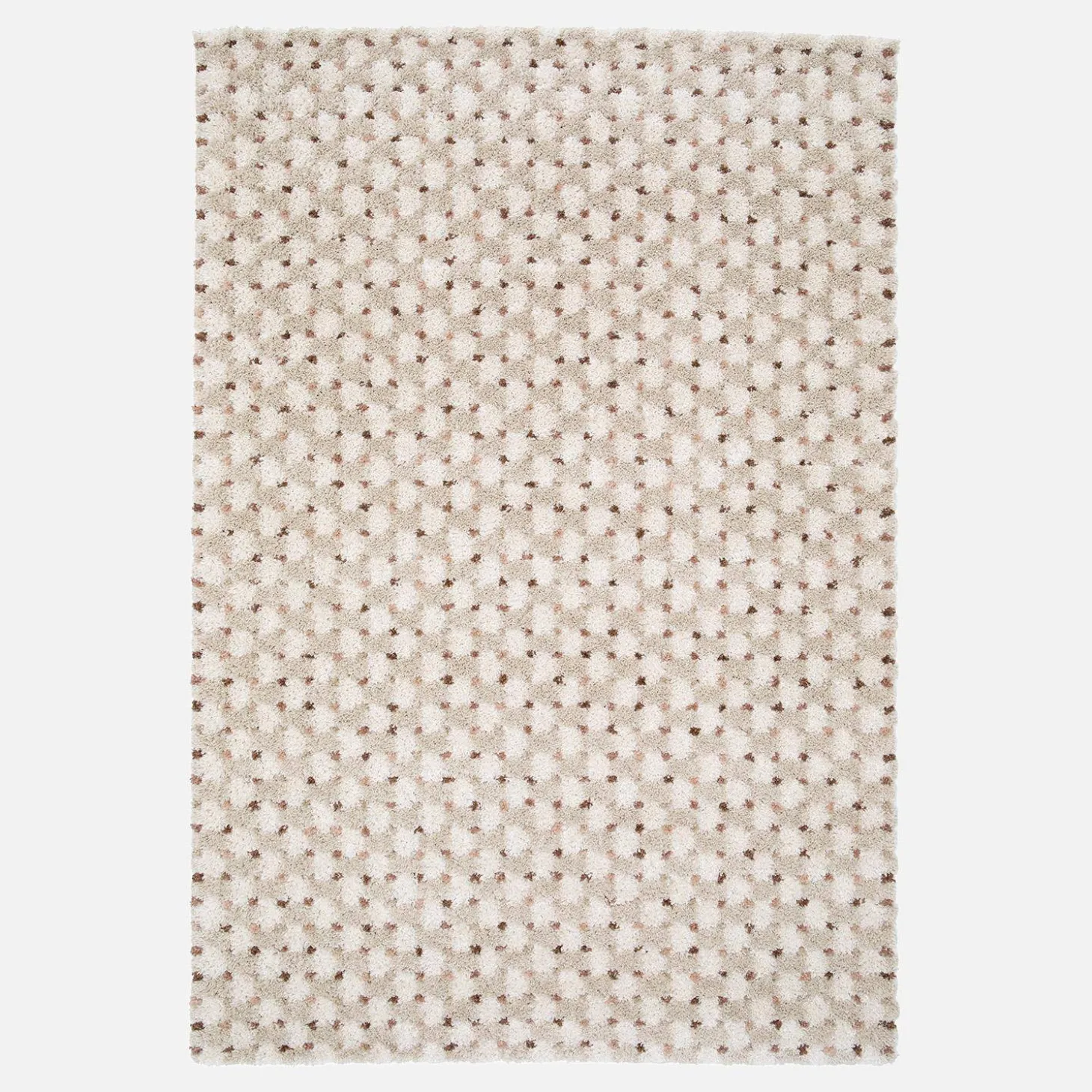 Indoor rug with small multicolored patterns