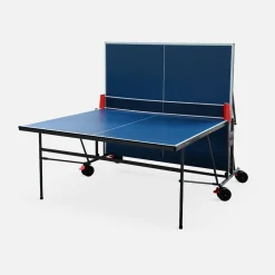Indoor table tennis table with 2 bats, 3 balls and protective cover