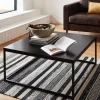 Industrial black metal coffee table