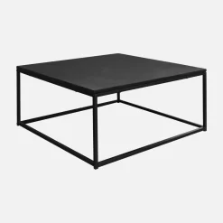 Industrial black metal coffee table