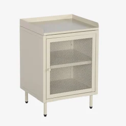 Industrial metal bedside table with 1 door