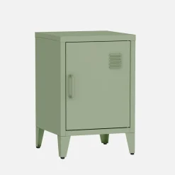Industrial metal bedside table with 1 door