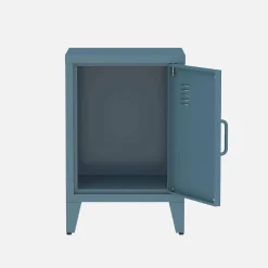 Industrial metal bedside table with 1 door