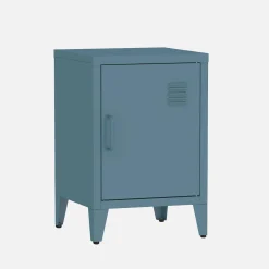 Industrial metal bedside table with 1 door