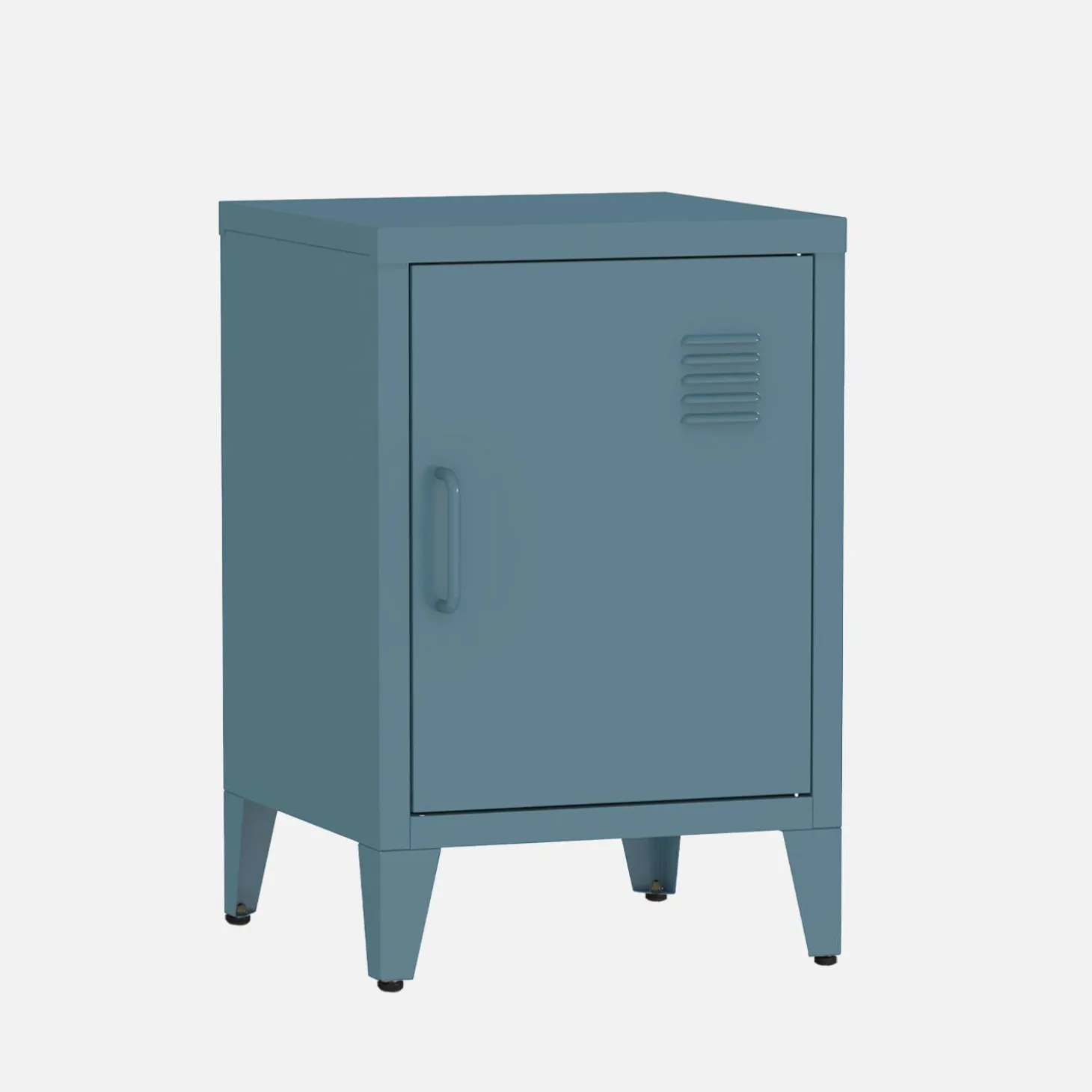 Industrial metal bedside table with 1 door