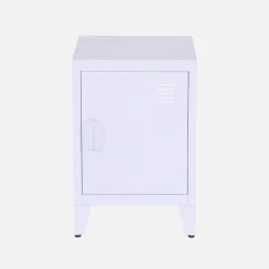 Industrial metal bedside table with 1 door