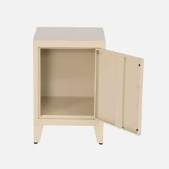 Industrial metal bedside table with 1 door