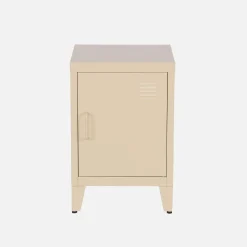 Industrial metal bedside table with 1 door