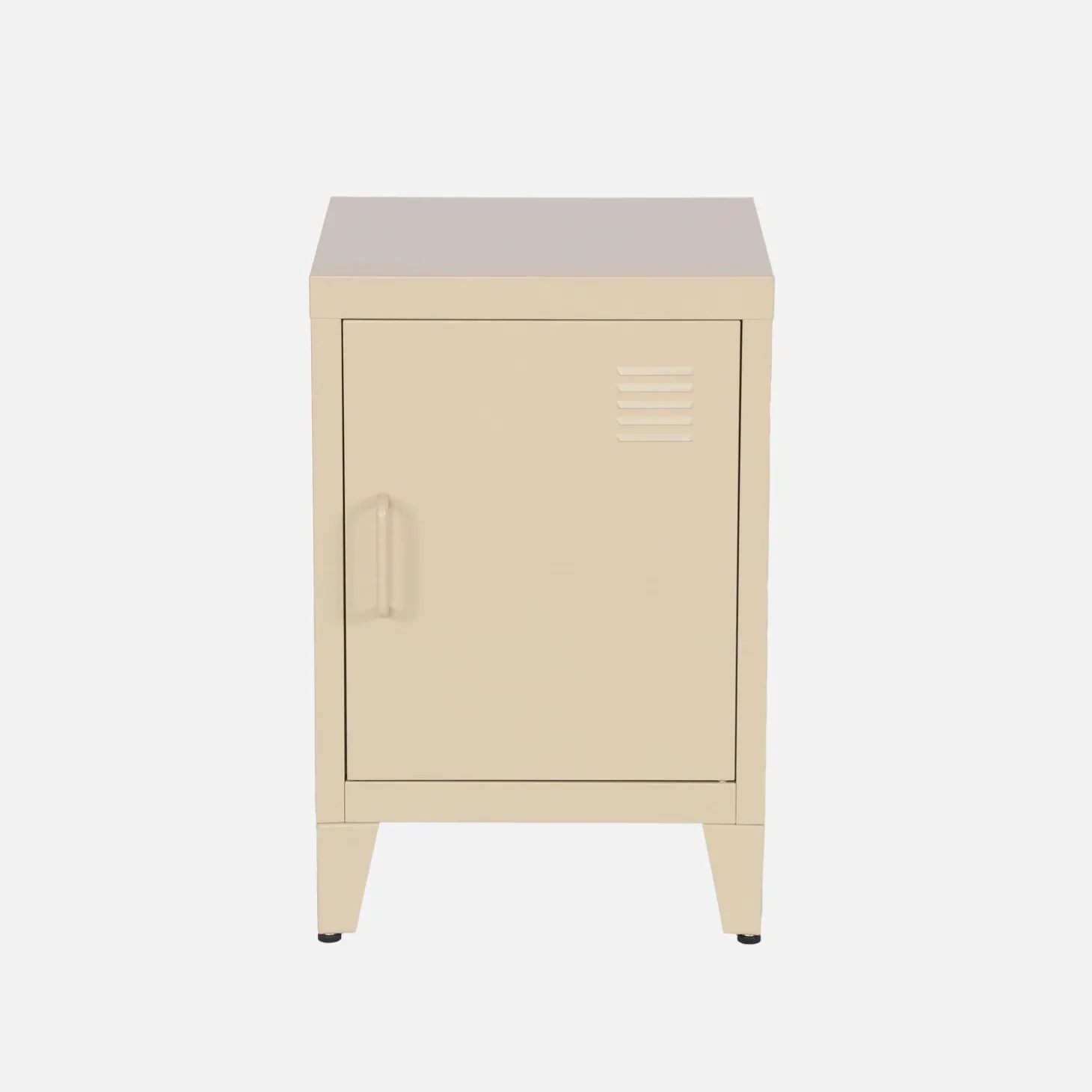 Industrial metal bedside table with 1 door