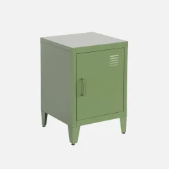 Industrial metal bedside table with 1 door