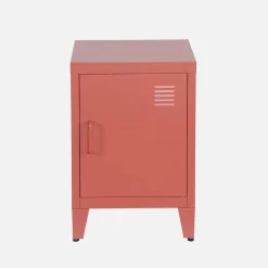 Industrial metal bedside table with 1 door