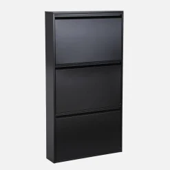Industrial Metal Shoe Cabinet with 3 Drawers
