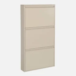 Industrial Metal Shoe Cabinet with 3 Drawers