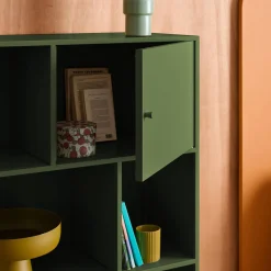 Industrial metal storage cabinet with 6 compartments