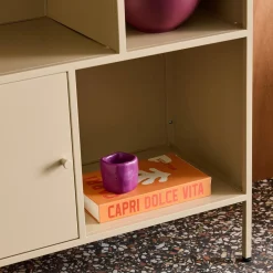 Industrial metal storage cabinet with 6 compartments