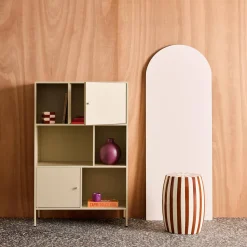 Industrial metal storage cabinet with 6 compartments