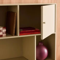 Industrial metal storage cabinet with 6 compartments