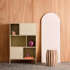 Industrial metal storage cabinet with 6 compartments