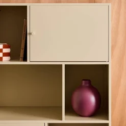 Industrial metal storage cabinet with 6 compartments