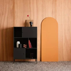 Industrial metal storage cabinet with 6 compartments
