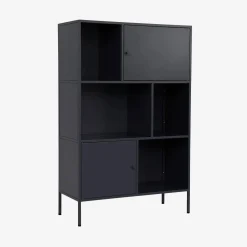 Industrial metal storage cabinet with 6 compartments