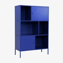 Industrial metal storage cabinet with 6 compartments