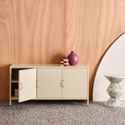 Industrial Metal TV Stand with 3 Doors 120cm