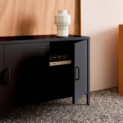 Industrial Metal TV Stand with 3 Doors 120cm