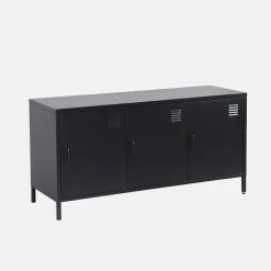 Industrial Metal TV Stand with 3 Doors 120cm