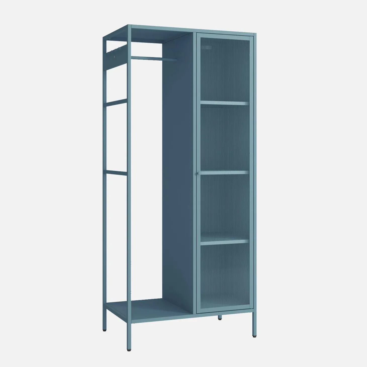 Industrial metal wardrobe, 4 storage spaces