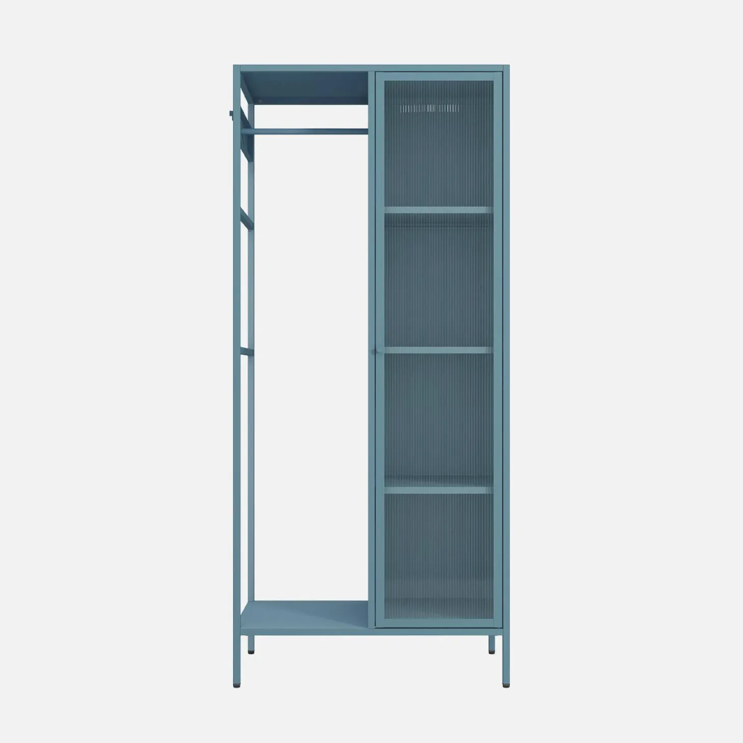 Industrial metal wardrobe, 4 storage spaces