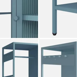 Industrial metal wardrobe, 4 storage spaces