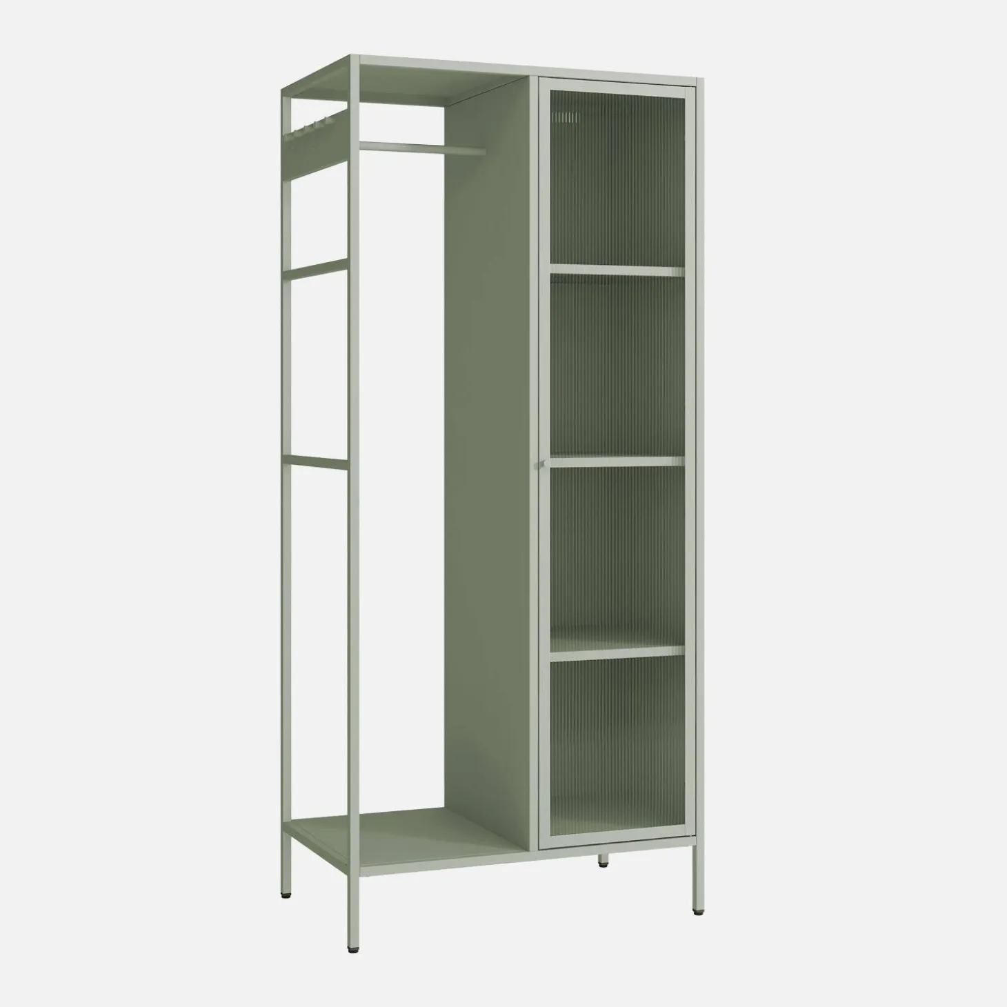 Industrial metal wardrobe, 4 storage spaces