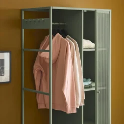 Industrial metal wardrobe, 4 storage spaces