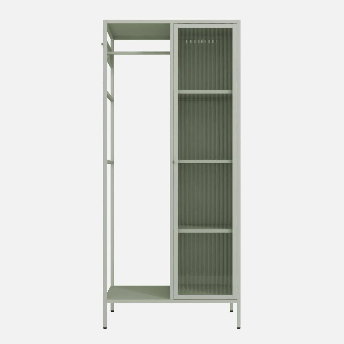 Industrial metal wardrobe, 4 storage spaces