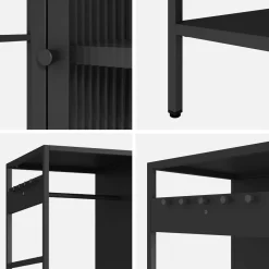 Industrial metal wardrobe, 4 storage spaces