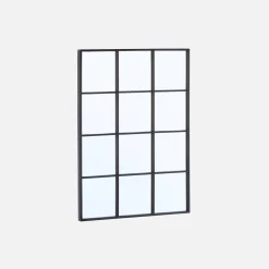 Industrial rectangular steel mirror