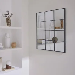 Industrial rectangular steel mirror