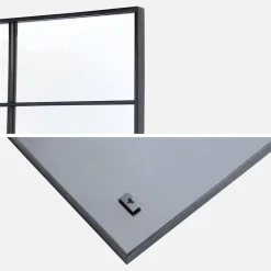 Industrial rectangular steel mirror