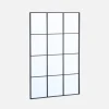 Industrial rectangular steel mirror