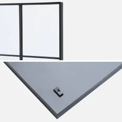 Industrial rectangular steel mirror