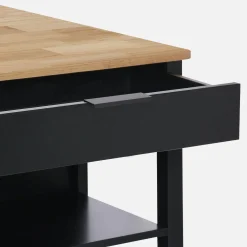 3-in-1 kitchen island, 5 shelves, 1 door, 1 drawer, 120cm
