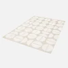 Interior/exterior rug with geometric patterns cream, beige