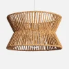 Interior hanging lamp in imitation rattan Ø35cm