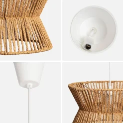 Interior hanging lamp in imitation rattan Ø35cm