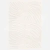 Interior rug cream embossed plant motif