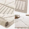 Interior rug with berber pattern, beige and cream