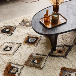 Interior rug with ethnic motifs, beige