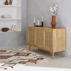 Interior shaggy rug, cream and multicoloured