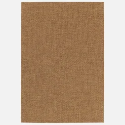 Jute-effect indoor/outdoor rug in caramel